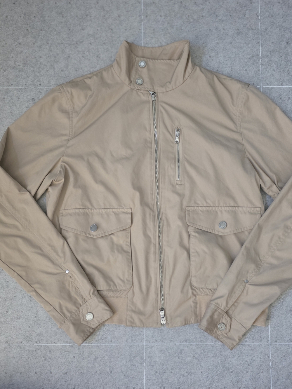 Ralph Lauren Men's Light Beige Zip-Up Field Jacket